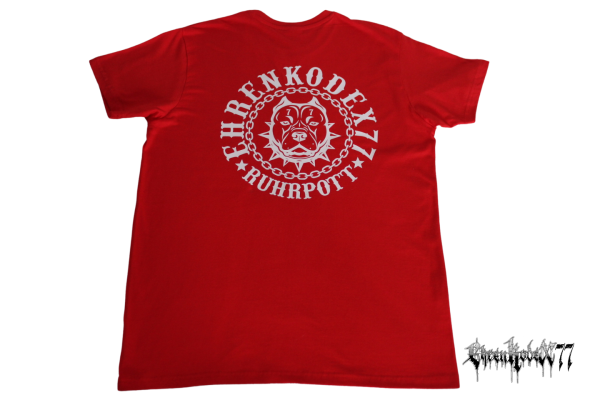Street-Line T-Shirt "Ehrenkodex77", rot-weiß, hochwertiger Siebdruck Pitbull